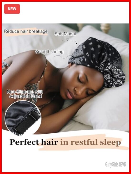 Satin Lined Beanie Chemo Headwear Sleeping Cap Turban for Women main image 6